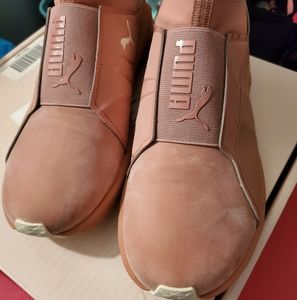 Pink puma sneakers